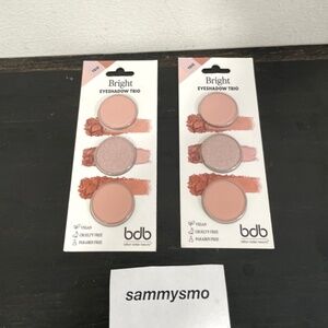 bdb Billion Dollar Brows Eyeshadow Trio Refills BRIGHT, moon shimmer honey x2